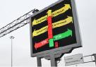 Данные о пробках на российских дорогах на информационных табло